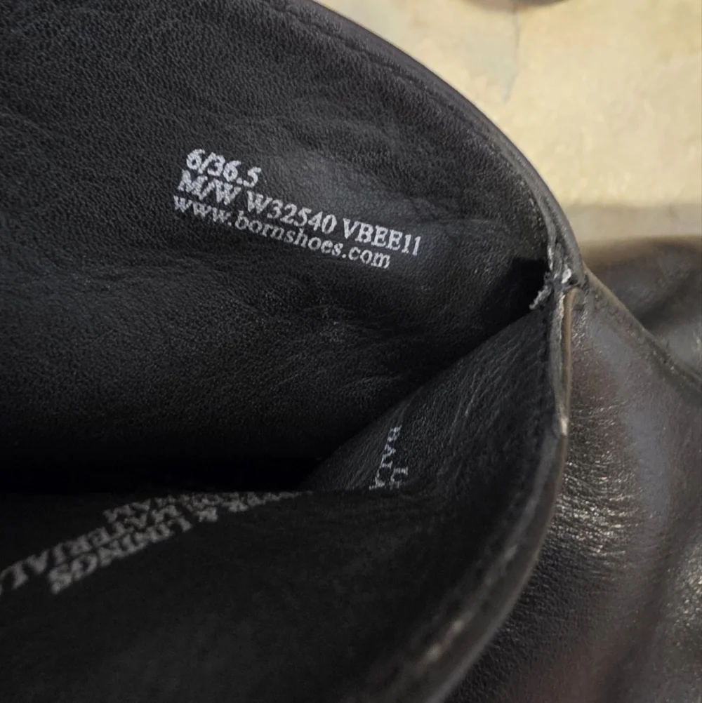 Black Ankle Boots Born Shoes Size 6